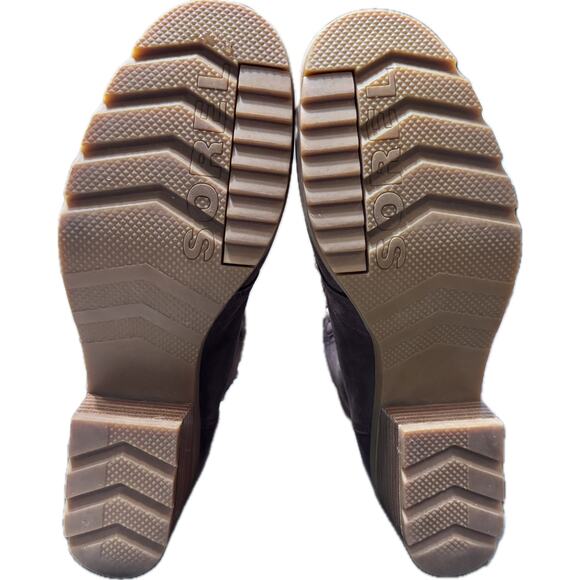 Sorel Cate Leather Lace Up Waterproof Maroon Redwood Boots Size 8.5 - Picture 10 of 12